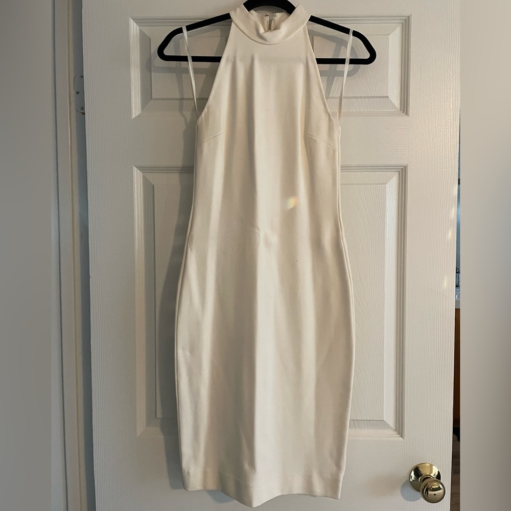 L’Agence mock neck sheeth dress